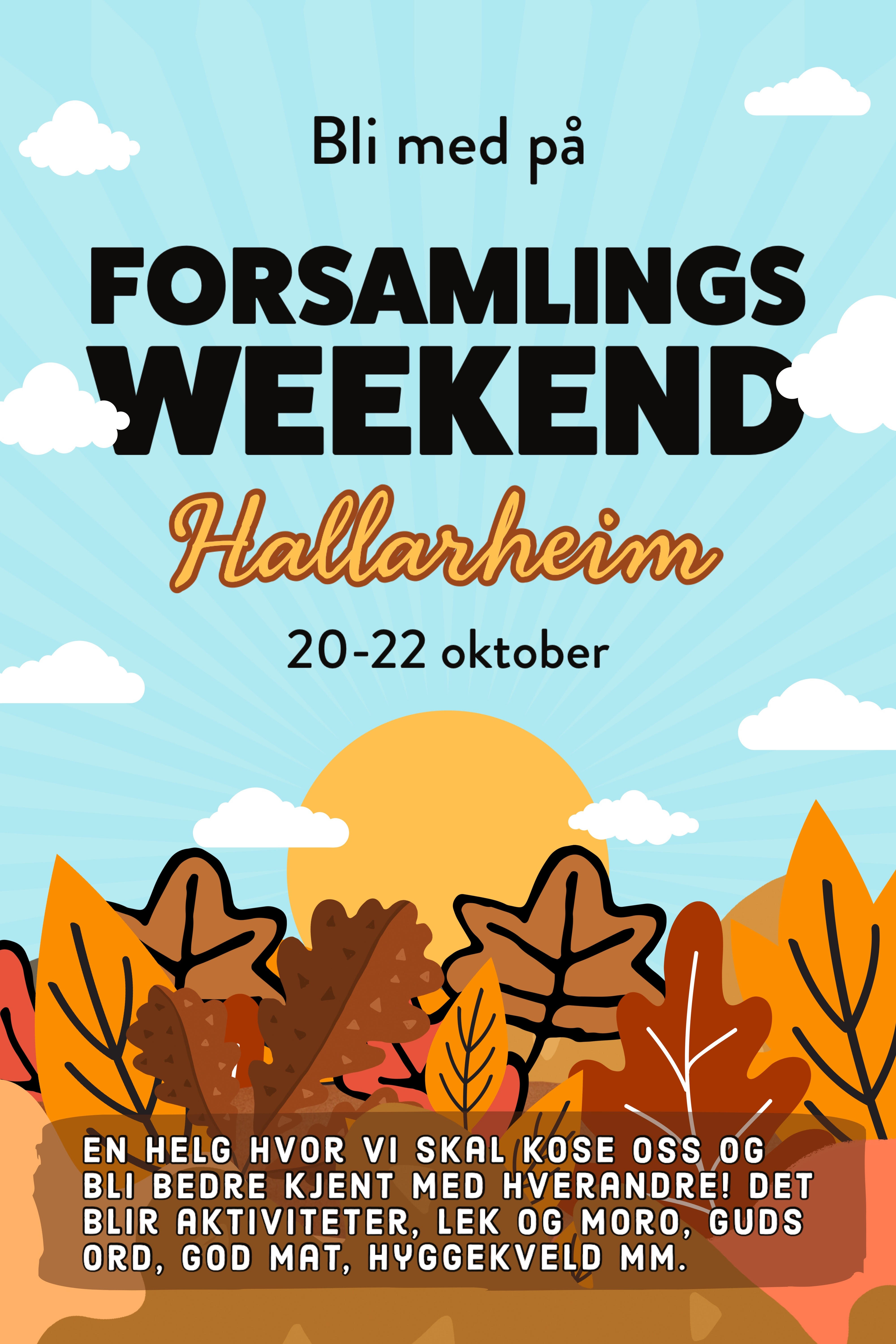 Påmelding forsamlingsweekend Hallarheim